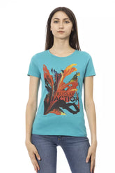 Trussardi Action Light Blue Cotton Women T-Shirt -   -  Trussardi Action.